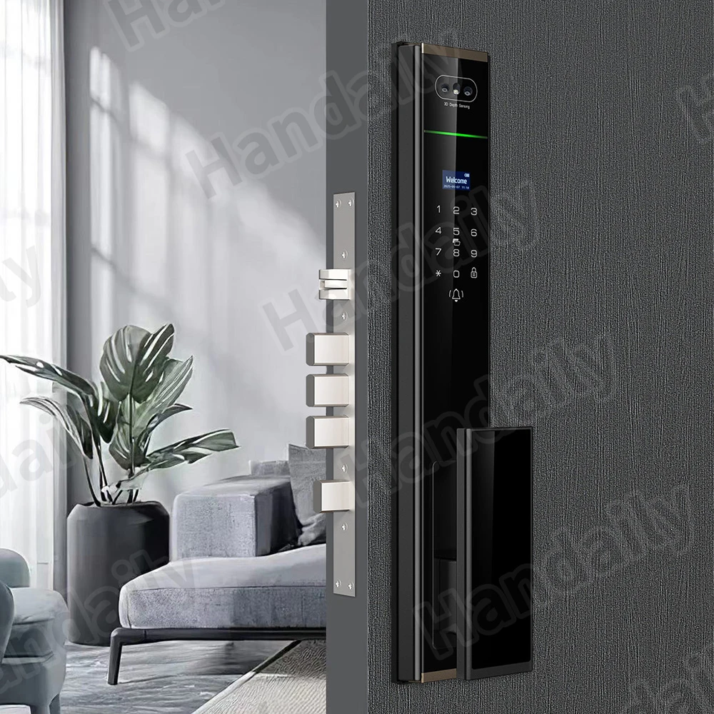 Handaily Video Intercom Tuya Palm Vein Smart Door Lock  Smart Door Lock Fingerprint Password Cerraduras for Main Gate P70