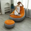 Argent &amp; Orange (canapé + repose-pieds + pompe à pied)