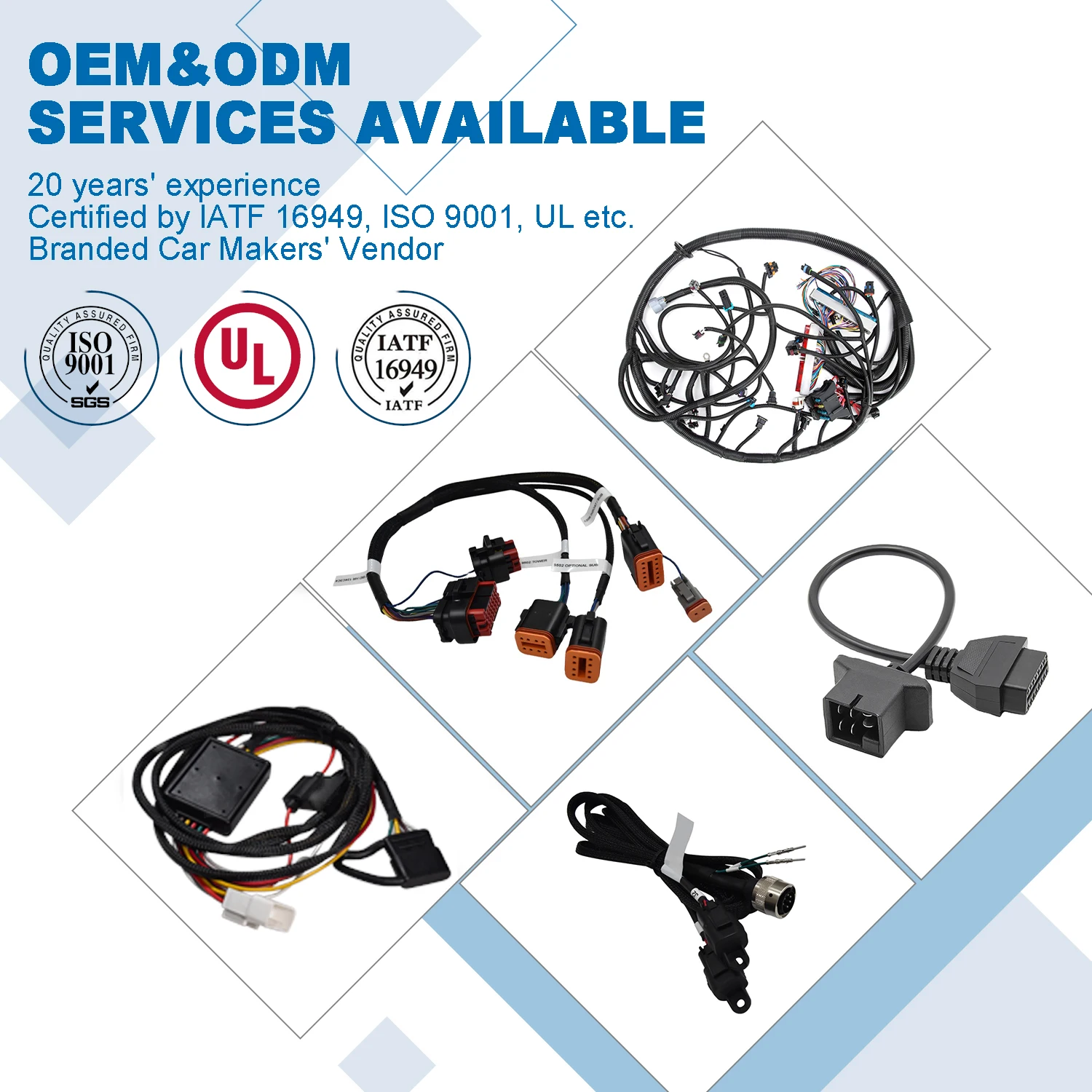 Custom Auto Audio & Stereo Speaker with 12 Pin Turn on Connector Wire Harness for Car Bus Suv Truck Trailer Rv