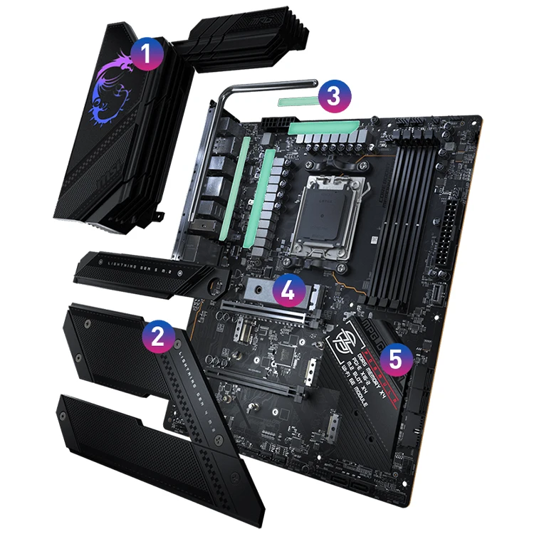 MSI MPG B650 CARBON WIFI Motherboard - DDR5 & AMD Ryzen 7000