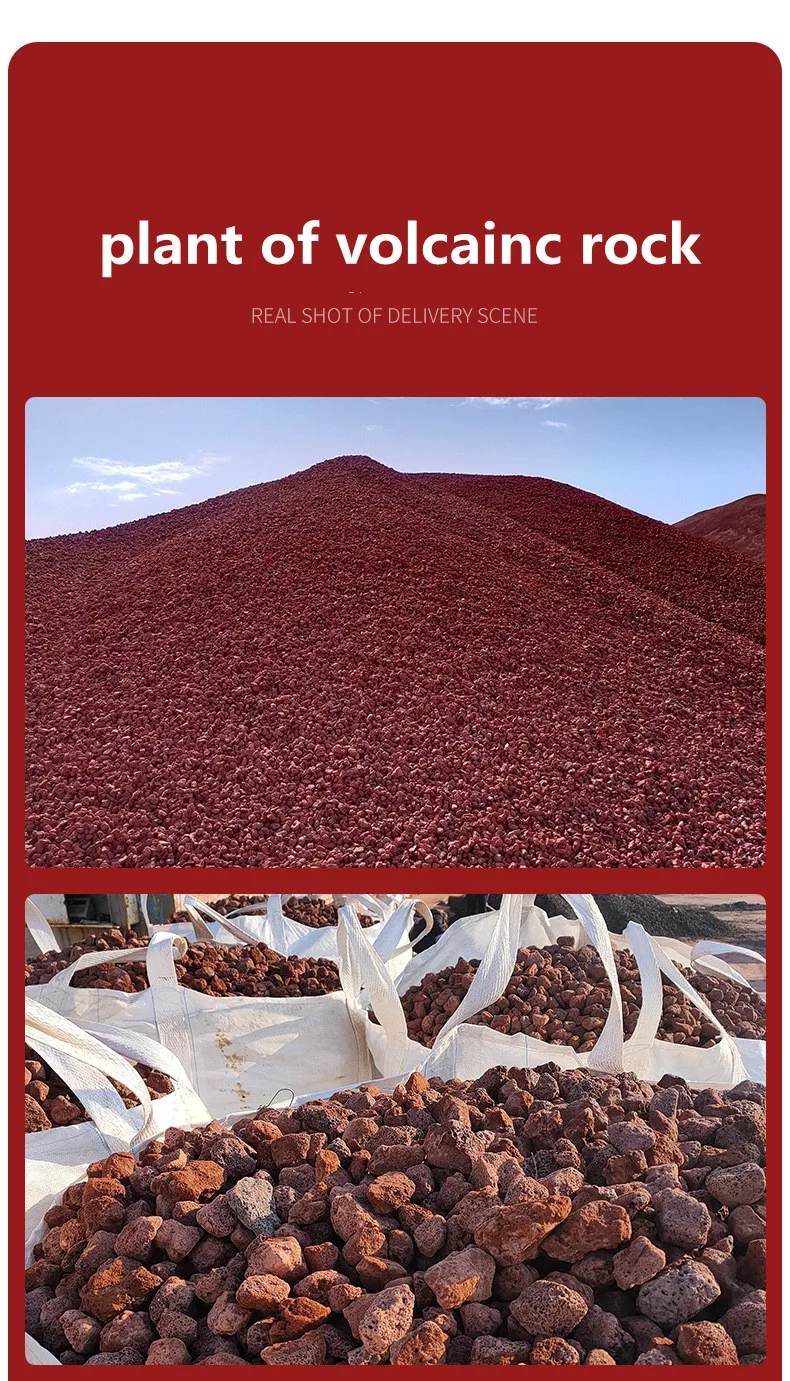 Wholesale Big Sand Volcanic Pumice Rad Lava Stone Volcanic Rock For