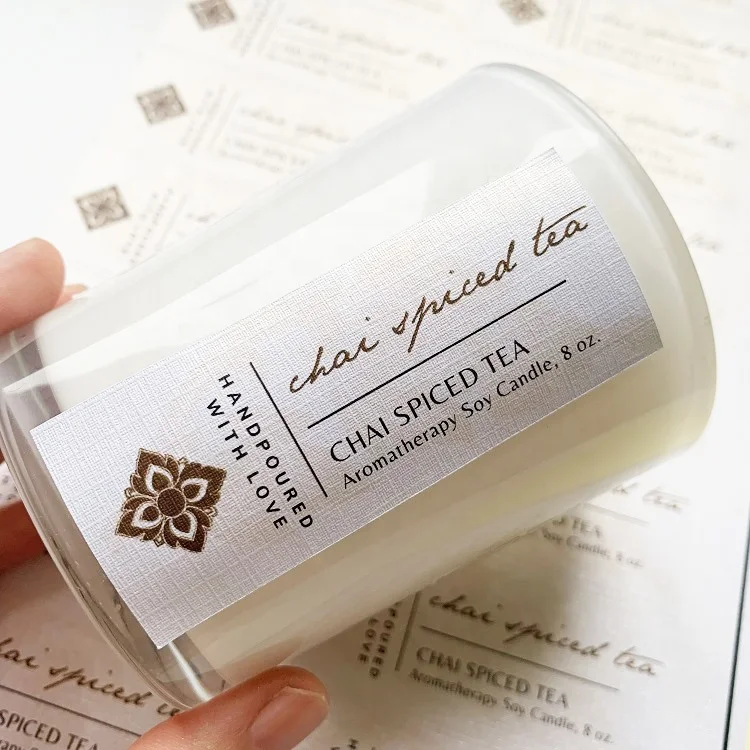 Custom Printed Textured Linen Sticker Embossed Label Matte Circle Bump Beige Pure White Sealing Logo Brand
