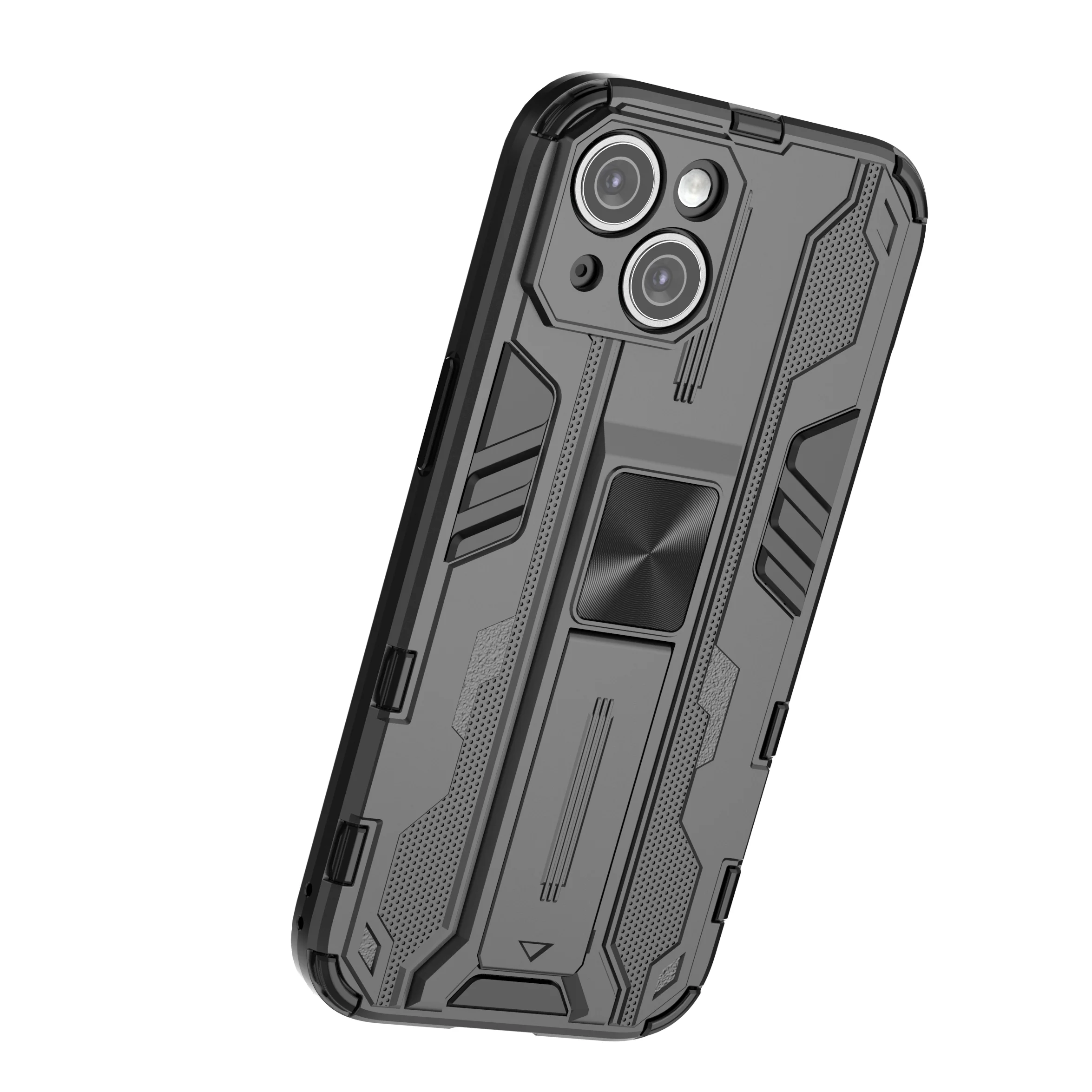 Armed Classic Phone Case For Iphone 16 15 14 13 12 11 Plus Pro Max With Kickstand Magnetic Phone Cover