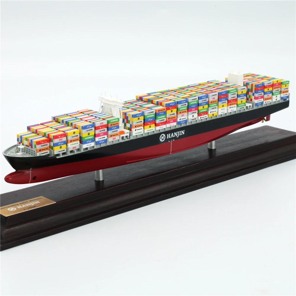 【A】35cm HANJIN container ship model customized shipping scale model O.A.S ship model