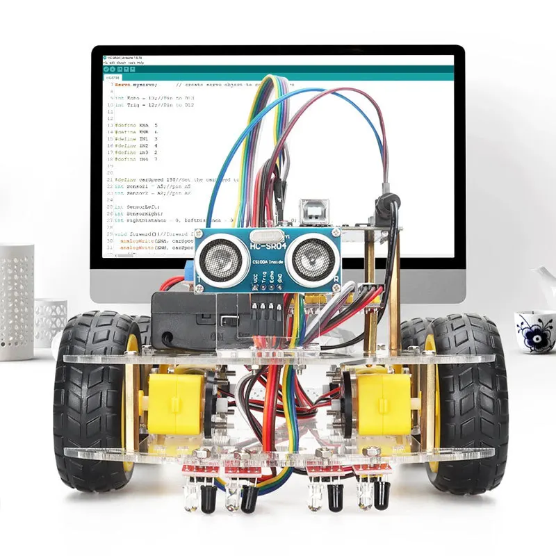 Stm32 Smart Car Chassis Tracing Car Tracking Ultrasonic Obstacle ...