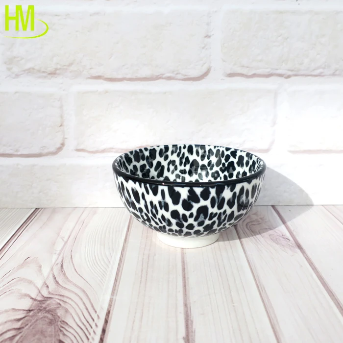 2025 New Customizable Leopard Print Dinnerware Sets Ceramic Porcelain Dinner Plates for Parties Stoneware Material