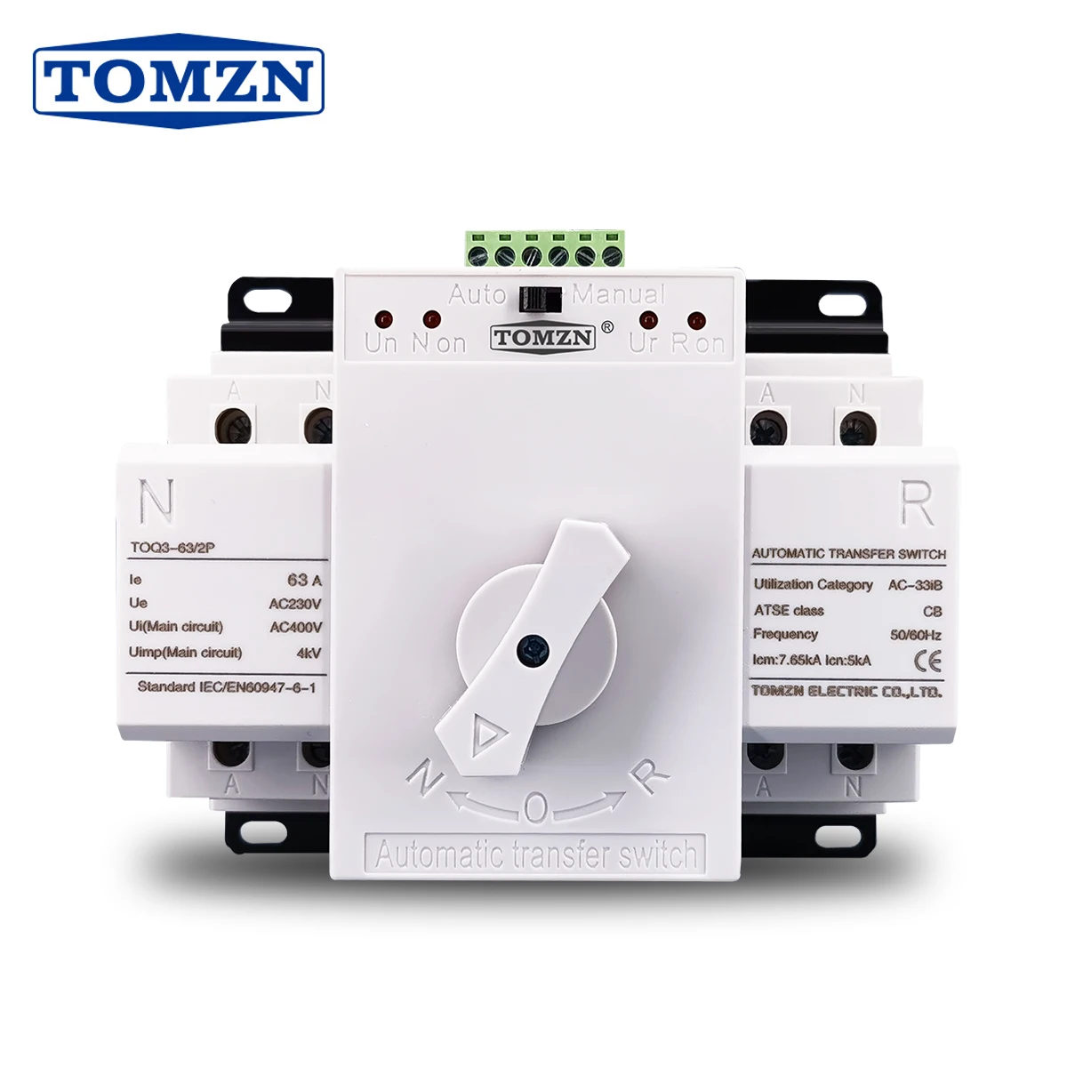 Commutateur De Transfert Automatique 4P 63A 220V - Pour Basculement Entre Alimentation Principale Et Secours