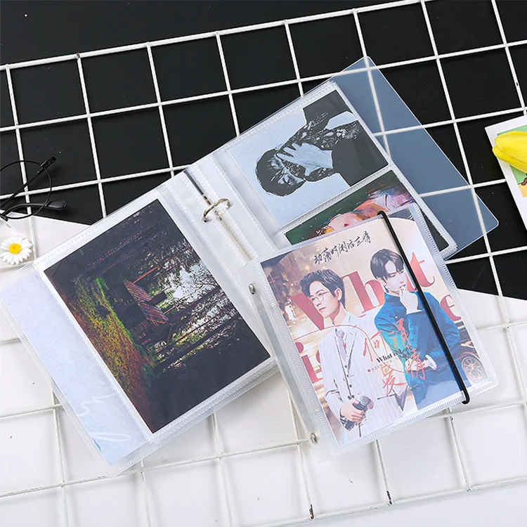 D-образное кольцо ПВХ прозрачный пластиковый фотоальбом для 3/4/5/6 дюймовых фотографий открыток