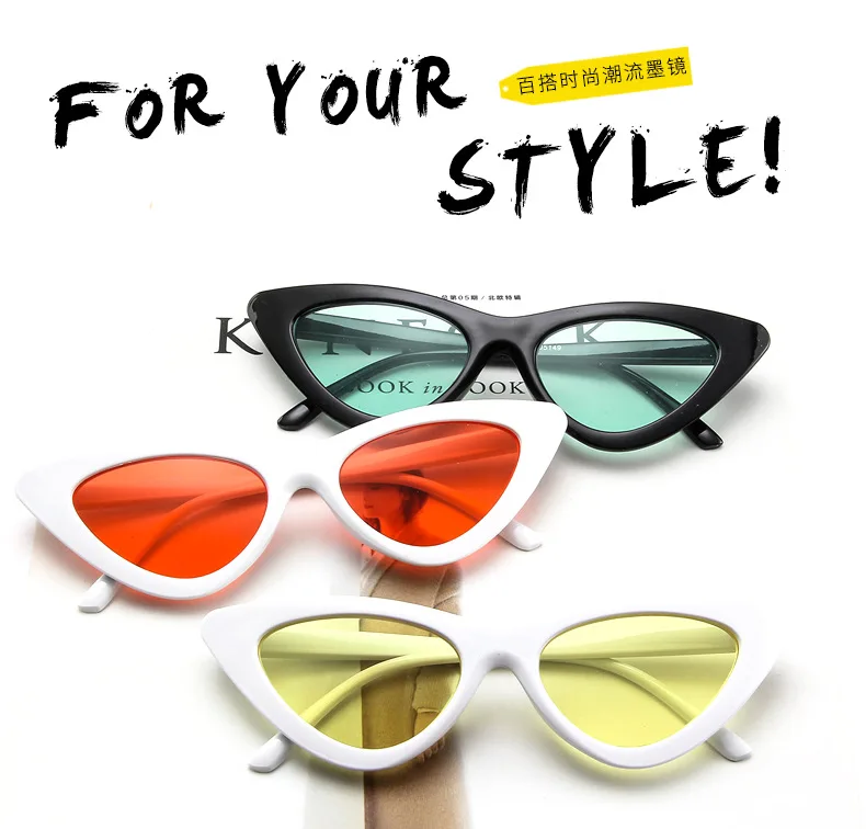Gafas de sol retro ojo de gato con montura pequeña, gafas de sol a la moda para hombre y mujer, venta al por mayor, tonos Vintage, tendencia 2024