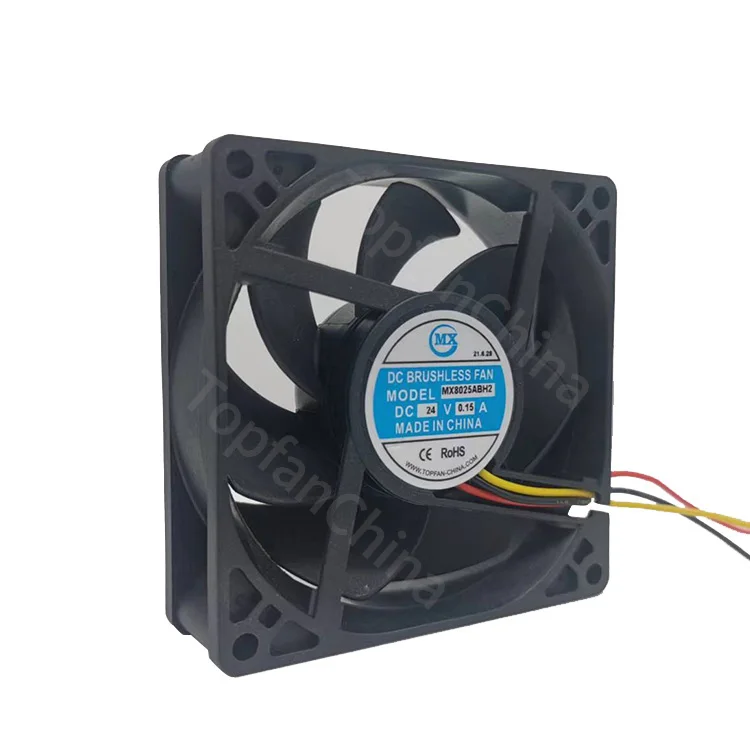 Ventilateur PC 80mm 220V - Roulement à Billes, Pour Refroidissement, Dimensions 80x80x25 Mm - 8
