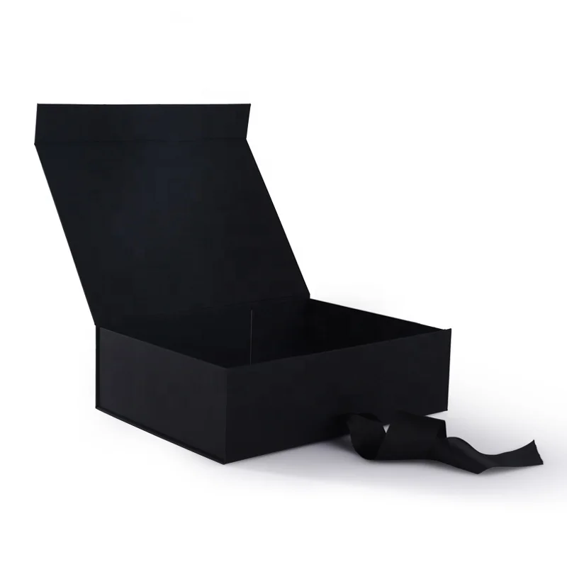 Alibaba.com: Custom Size, Magnetic Closure, Black Rigid Cardboard Box : Ideal for clothing and ...