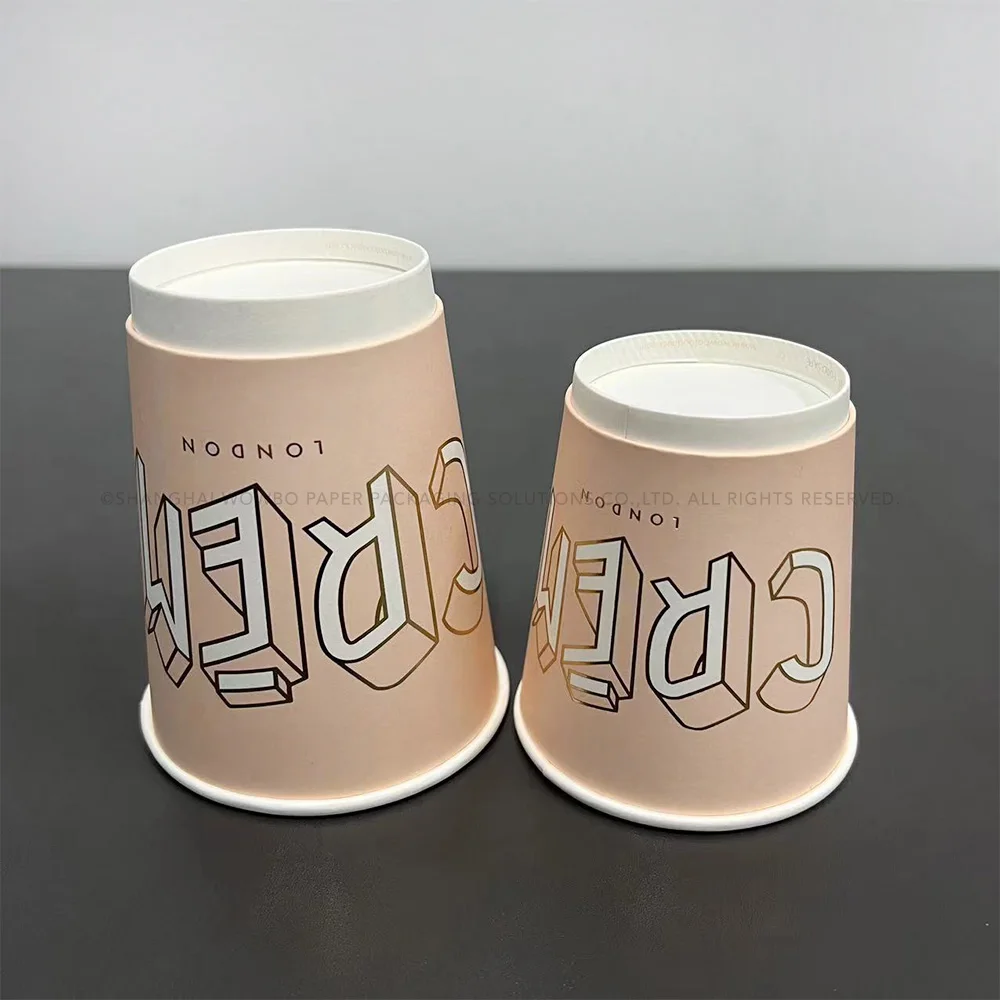 Haute Couture Pink Full Color Creme Single Wall Double Wall Coffee