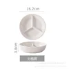 16cm*4cm white three-compartment plate