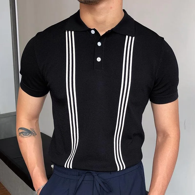 Wholesale Summer Men's Slim Fit Ice Silk T-shirt Short Sleeve Knit ...