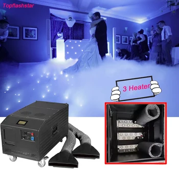 Large Power Low Fog Machine Stage Effects 4000W Double Output With 3 Heater Stage Low Lying Fog Machine Water Base Smoke Machine