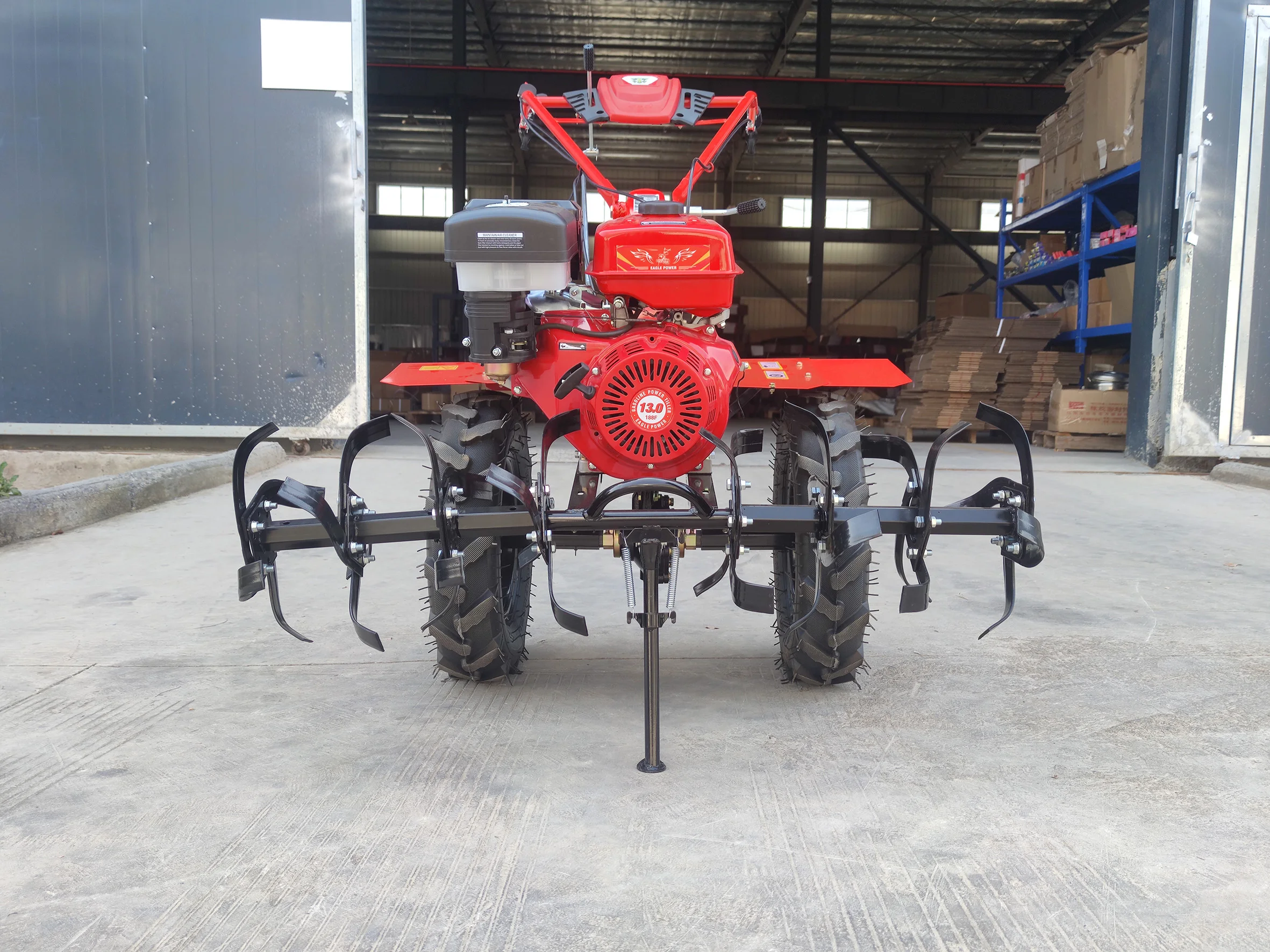 Factory-Made 13hp Power Tiller Small Mini Gasoline Cultivator Manual Ploughing Machine for African Farm Industries Used Gearbox