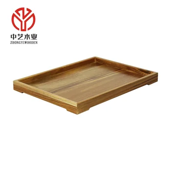 acacia wooden decorative tray rustic wood serving vintage tray for kitchen decoration