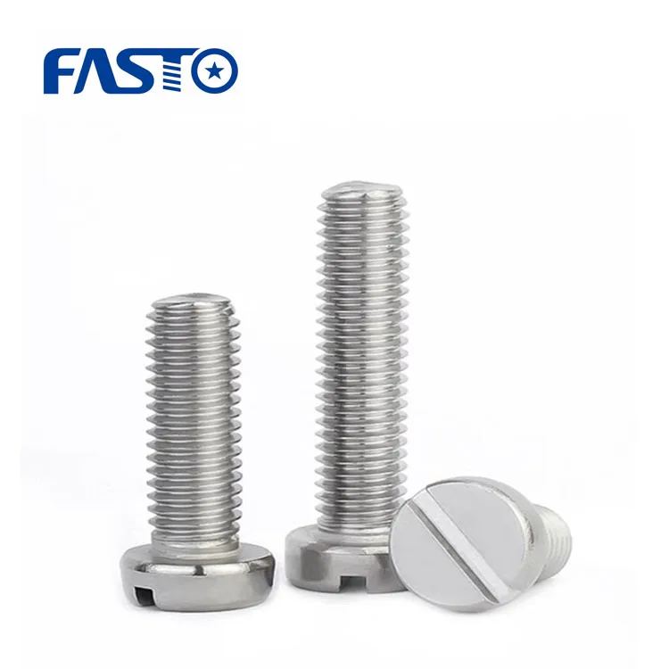 Customised M3 M4 M5 M6 M7 M8 Stainless Steel Round Head Slotted Machine