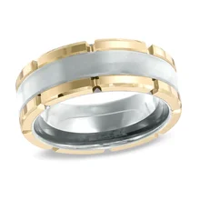 China Factory Whosale Price Men Ring Tungsten Gold Plated Silver Men Jewlery Tungsten Ring 24K Gold