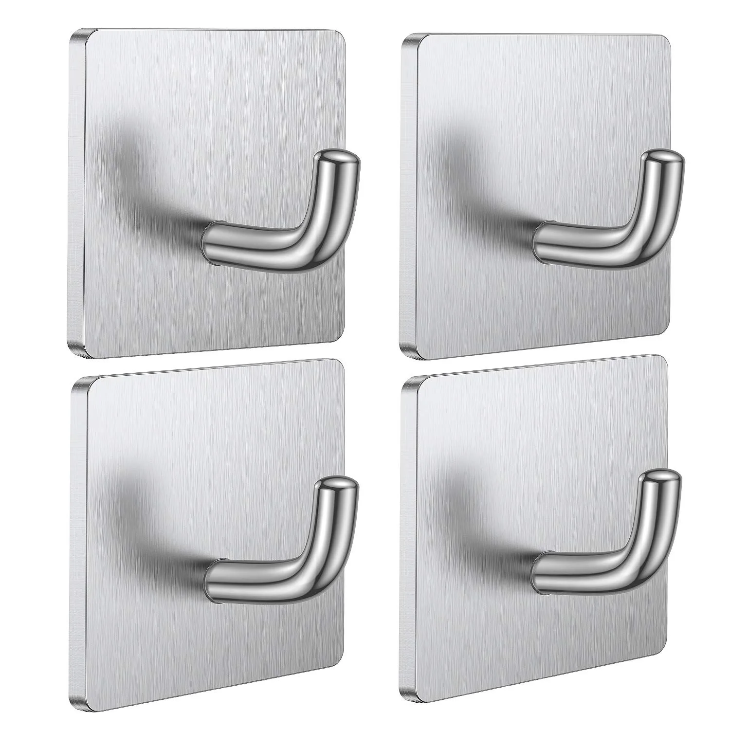 One Stop Shopping Waterproof Towel Hook Black Stainless Steel Self Adhesive Sticker Wall Hook supplier