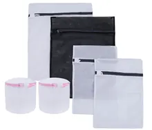Mesh Laundry Bags Fine Mesh Wash Bags with Zipper Machine Washable Lingerie Bags for Washing Delicate Clothes Socks Bra