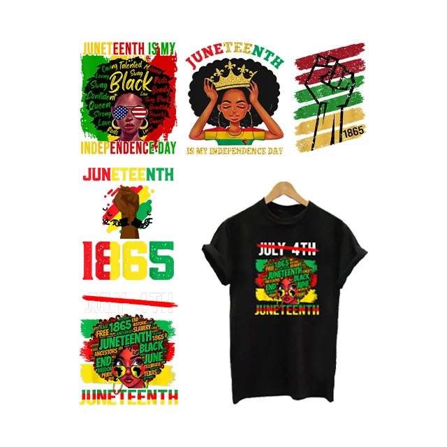 Custom Iron On Stickers For Clothes Juneteenth Heat Transfer For T 