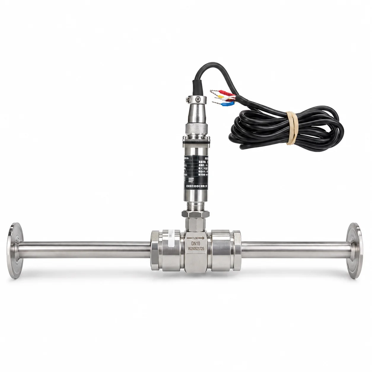 Compact OEM Pulse Output Stainless Steel Turbine Flow Meter DN25-DN150 Aviation Plug Fluid Cooling FLC420