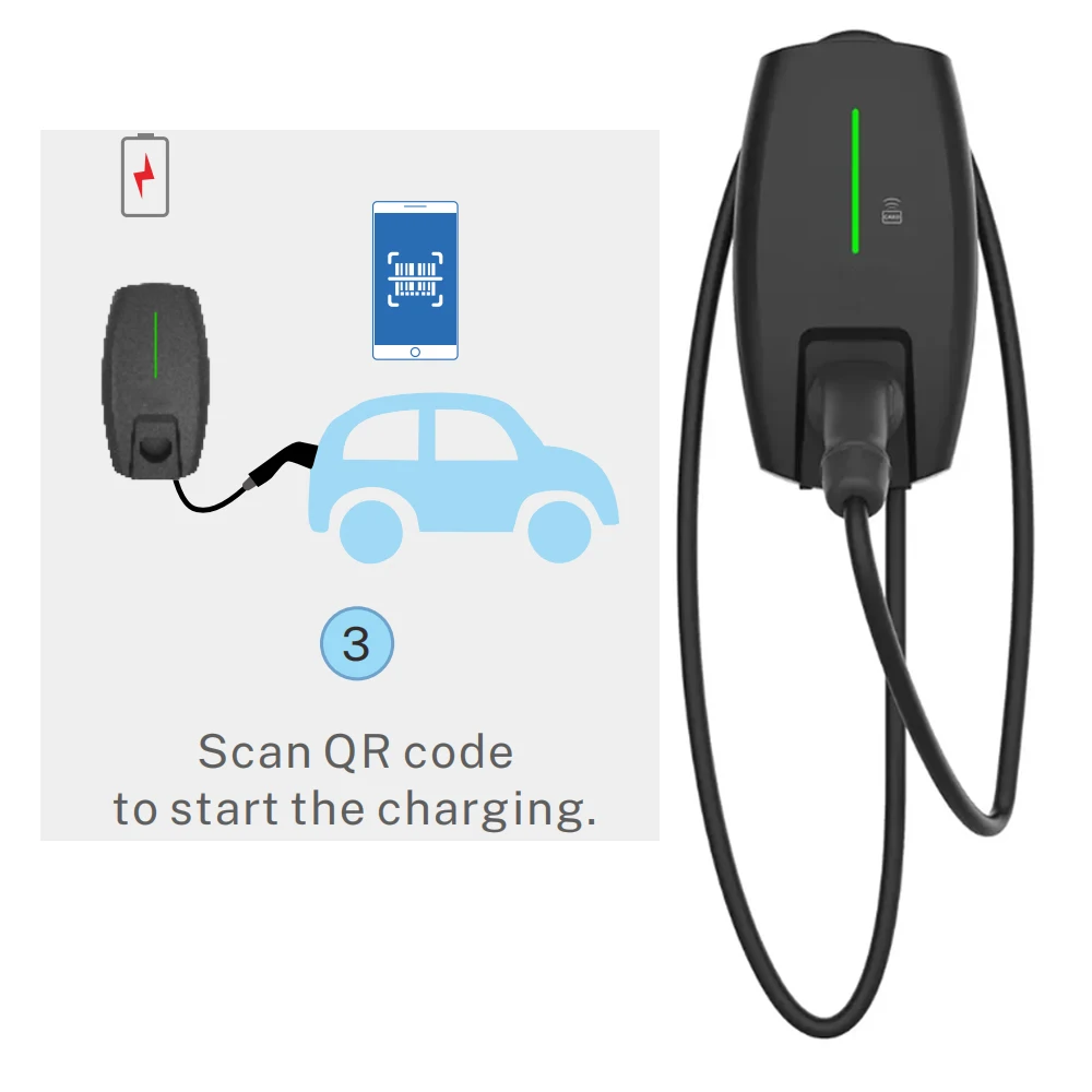 11 KW  EV Charging Station Home  3 Phase Type 2 EVSE  Wall box Home  Charger for Electric Vehicle Car With Load balance Solution