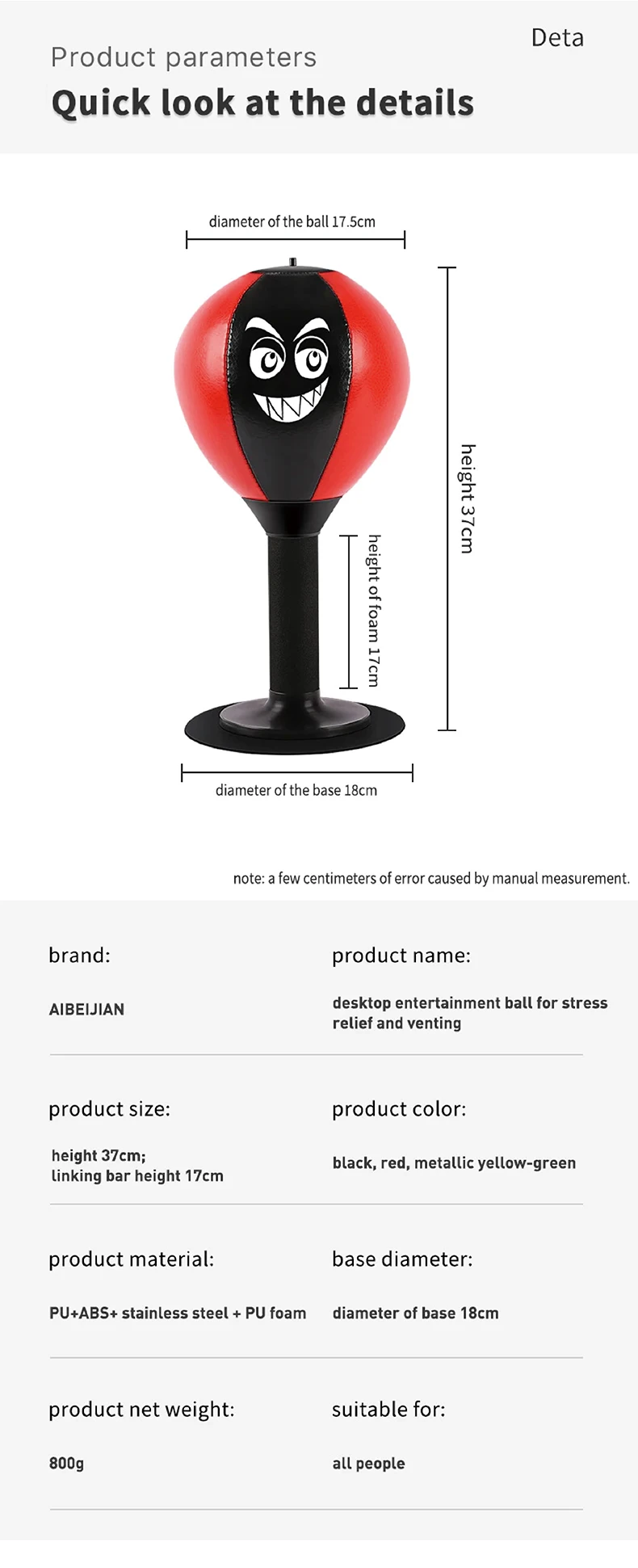 Custom Desk Punching Ball Desktop Pu Leather Bal Buy 1pc Desktop