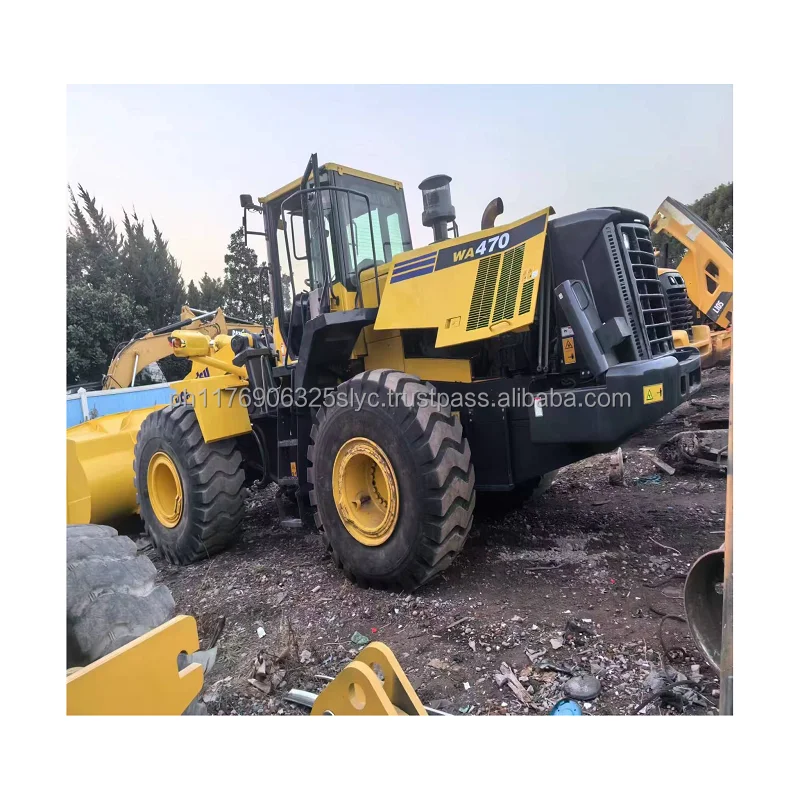 Loading 7 Ton Second Hand Komatsu WA470-6 Wheel Loader Used 470 WA470 WA450 450 470-5 2018 Original Paint for Sale