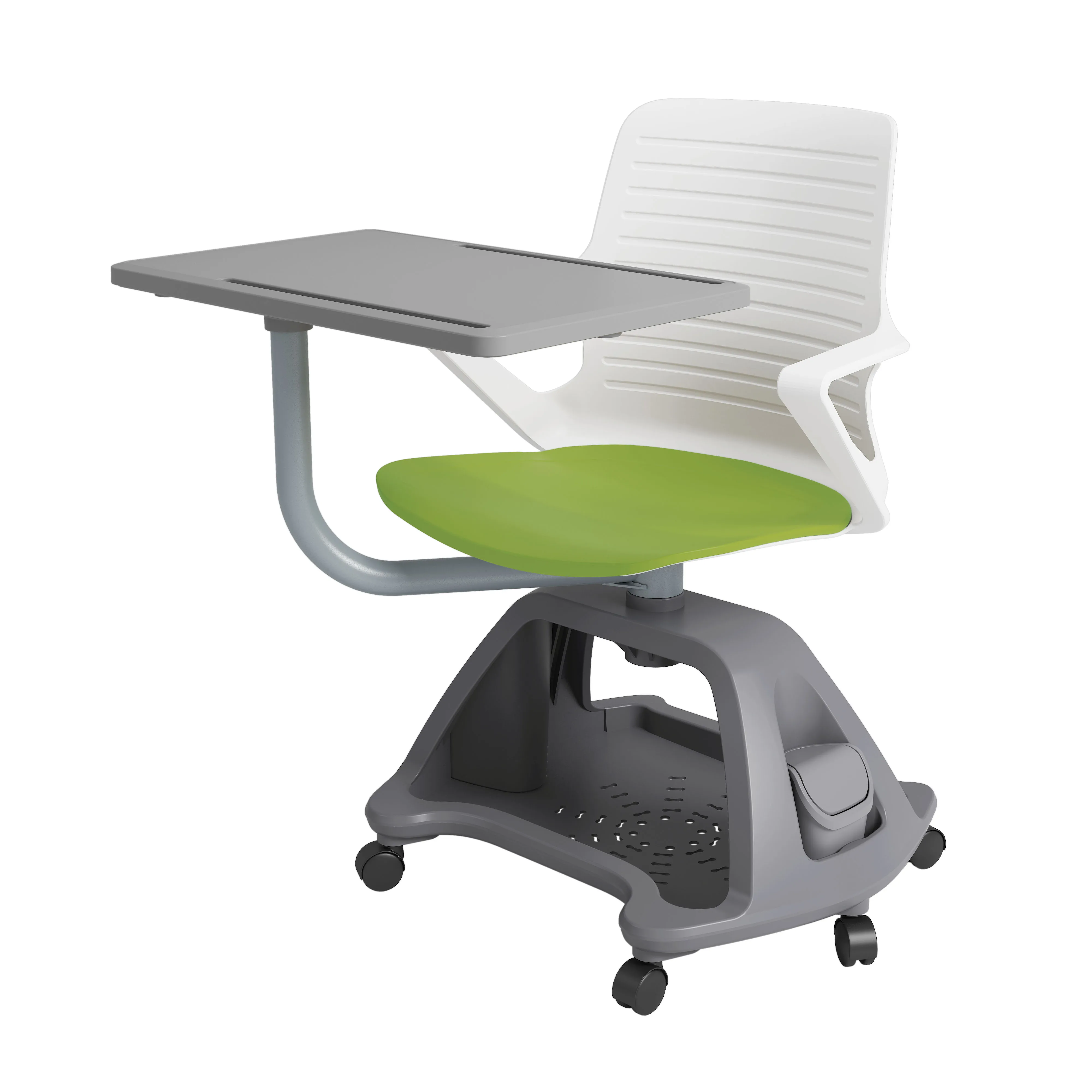 Popular Classroom Chair and Desk With Wheels Node Tripod Base School Chairs Desk for University