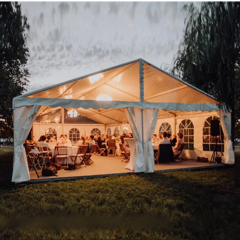 GUANGZHOU Factory Price Catering Tent Outdoor Wedding Marquee Small Event Exhibition Tent Aluminum Frame Trade Show Tent