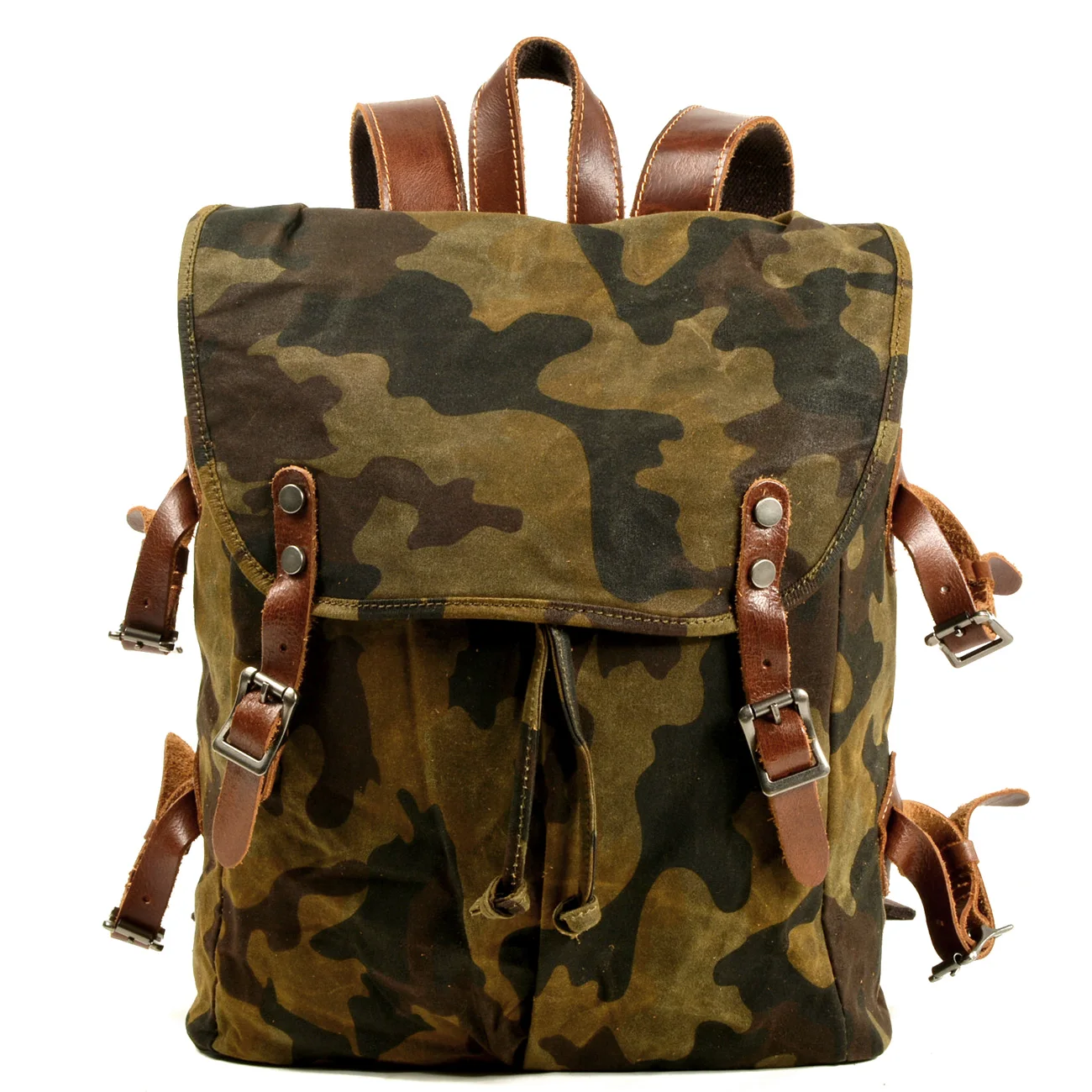 vintage outdoor waterproof hiking travelling Unisex bagpack back pack bag canvas  rucksack backpack