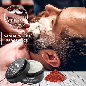 Private Label Men's Moisturizing Shaving Cream Witch Hazel Sandalwood Infused Soothing Anti-Irritation for Smooth Silky Shave