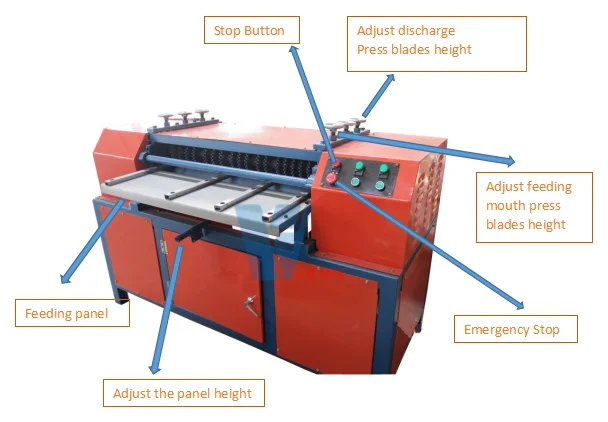 V-1200P Fully Automatic Scrap Air Conditioner Radiator Recycling Line Copper Aluminum Separator Plant Radiator
