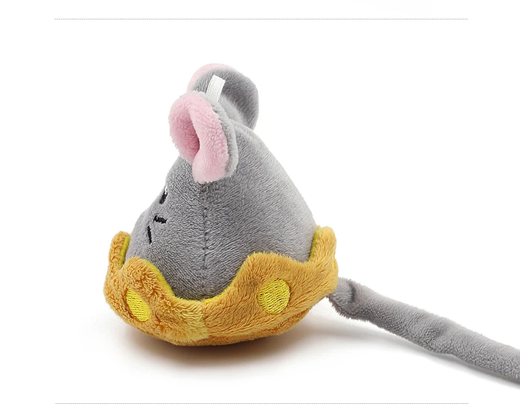 2022 New Custom Pet Chew Toy Cute Mouse Plush Catnip Stuffed Crinkle