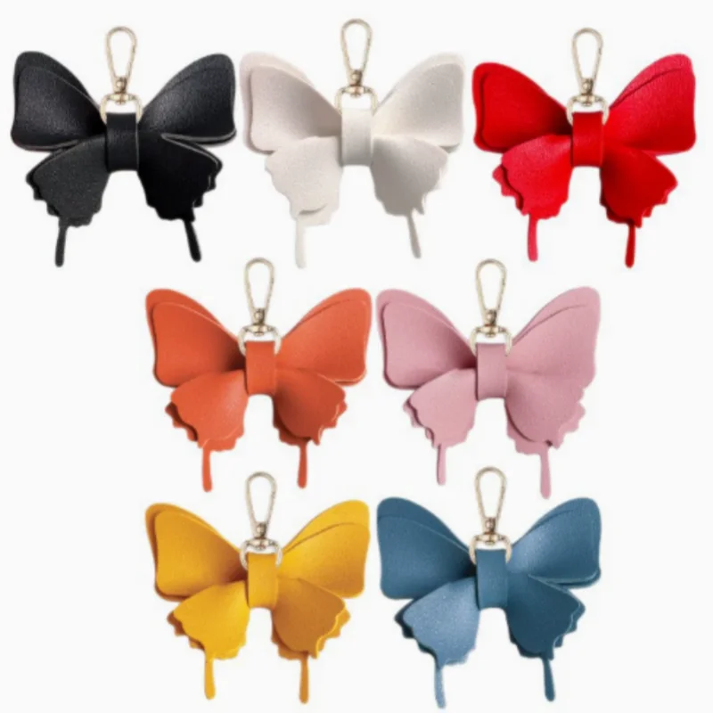 Creative Butterfly Butterfly Leather Key Holder And Keychain_voghion.com