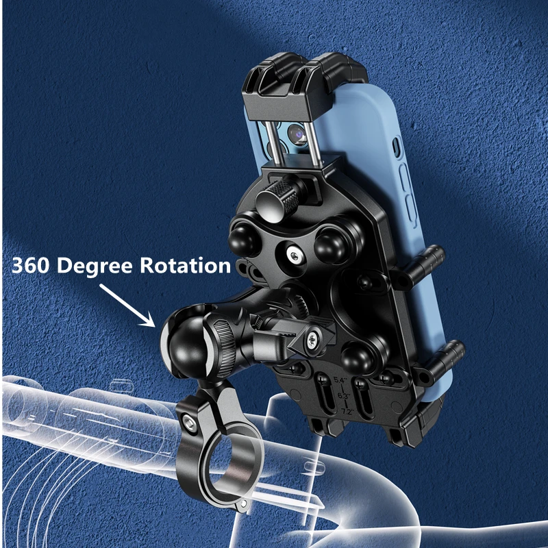 Держатель для телефона мотоциклетный с вибрацией и защитой от