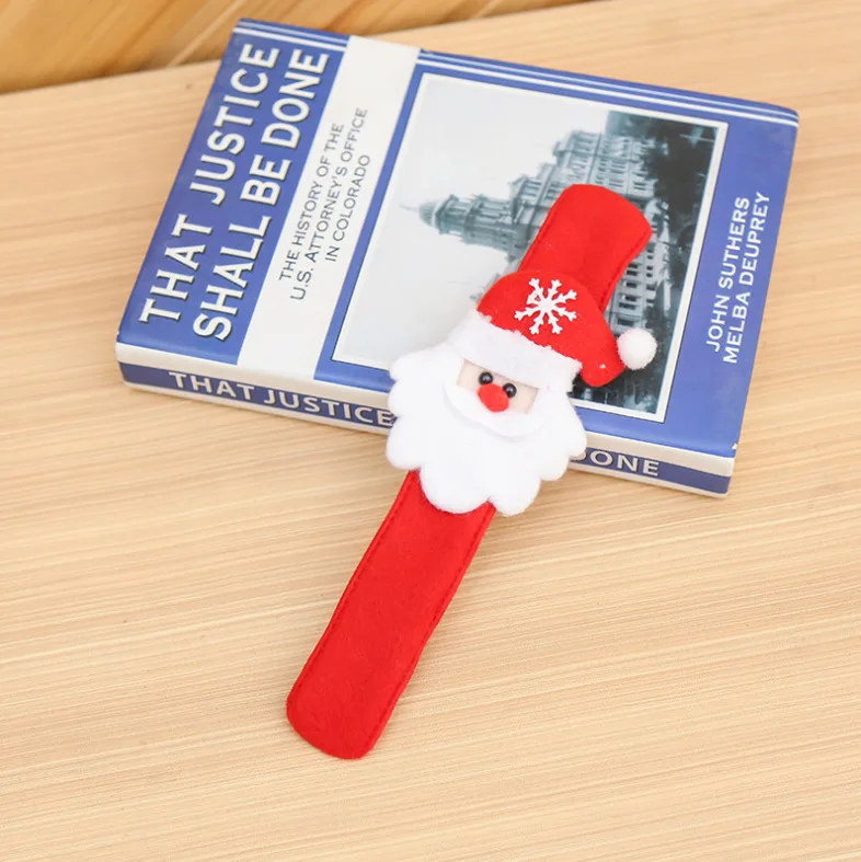 LED Christmas Patting Circle Bracelet Decoration for Xmas Children Gift Santa Claus Snowman Deer New Year Party Toy Decor