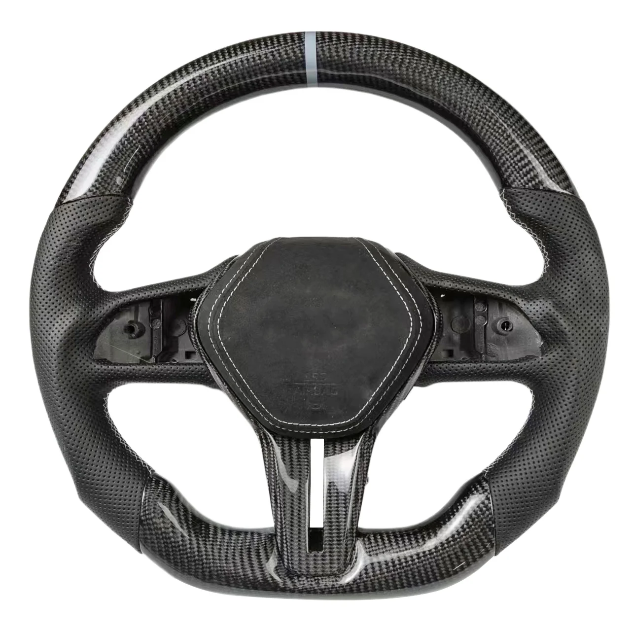 HONEYCOMB Steering Wheel FOR INFINITI q50q60QX50QX55 W/WHITE