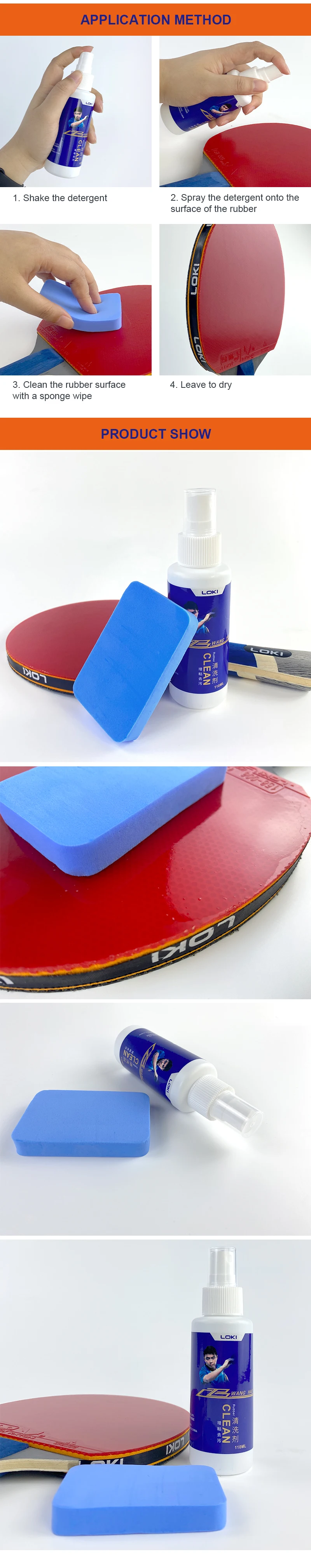 Loki Ping Pong Racket Rubber Clean Paddle Table Tennis Bat Sponge Wipe