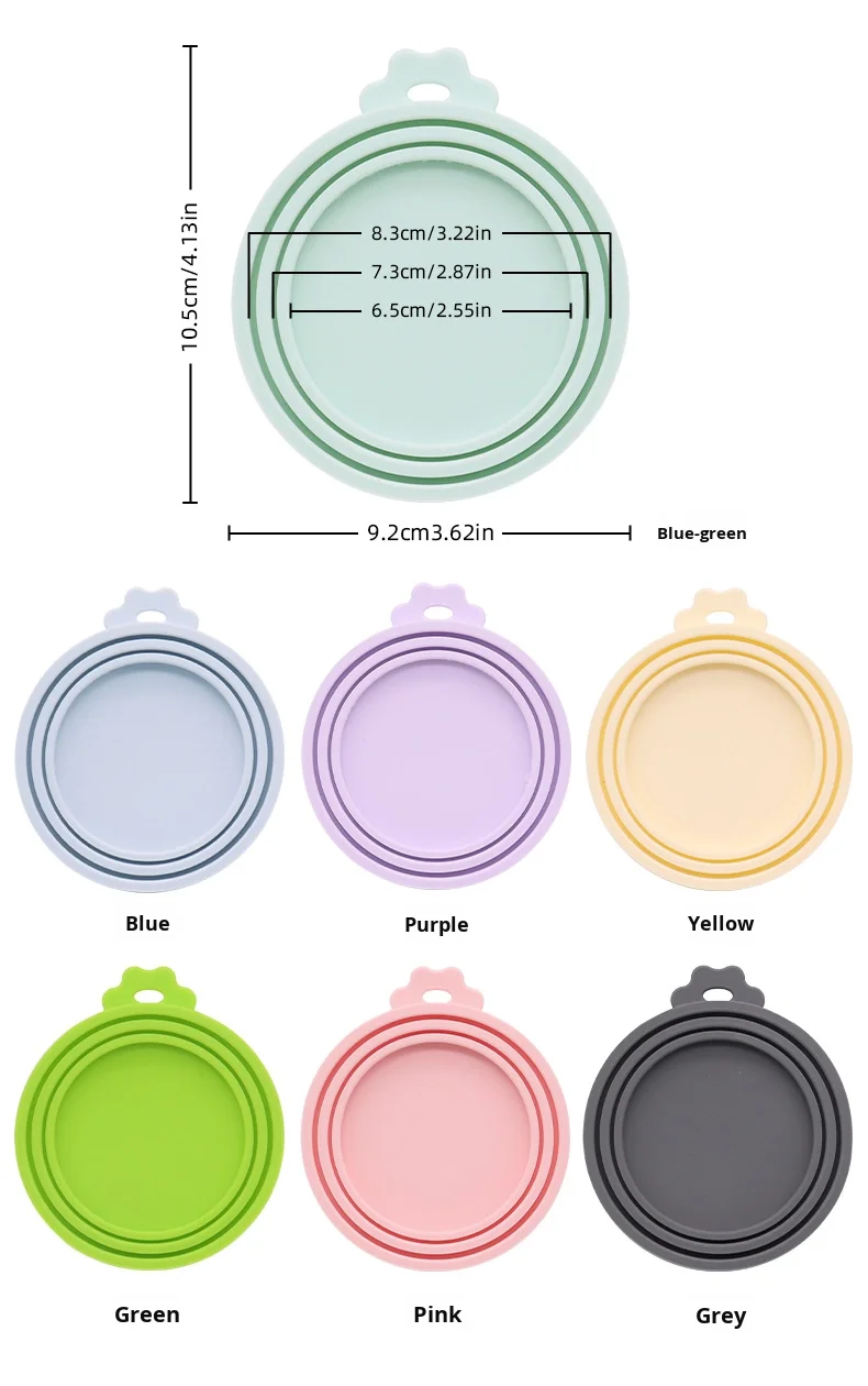 3-in-1 Anti Odor Silicone Can Lid Moisture-Proof Preserves Cat Dog Snacks Sealed for Moisture Protection for Pet Bowls & Feeders supplier