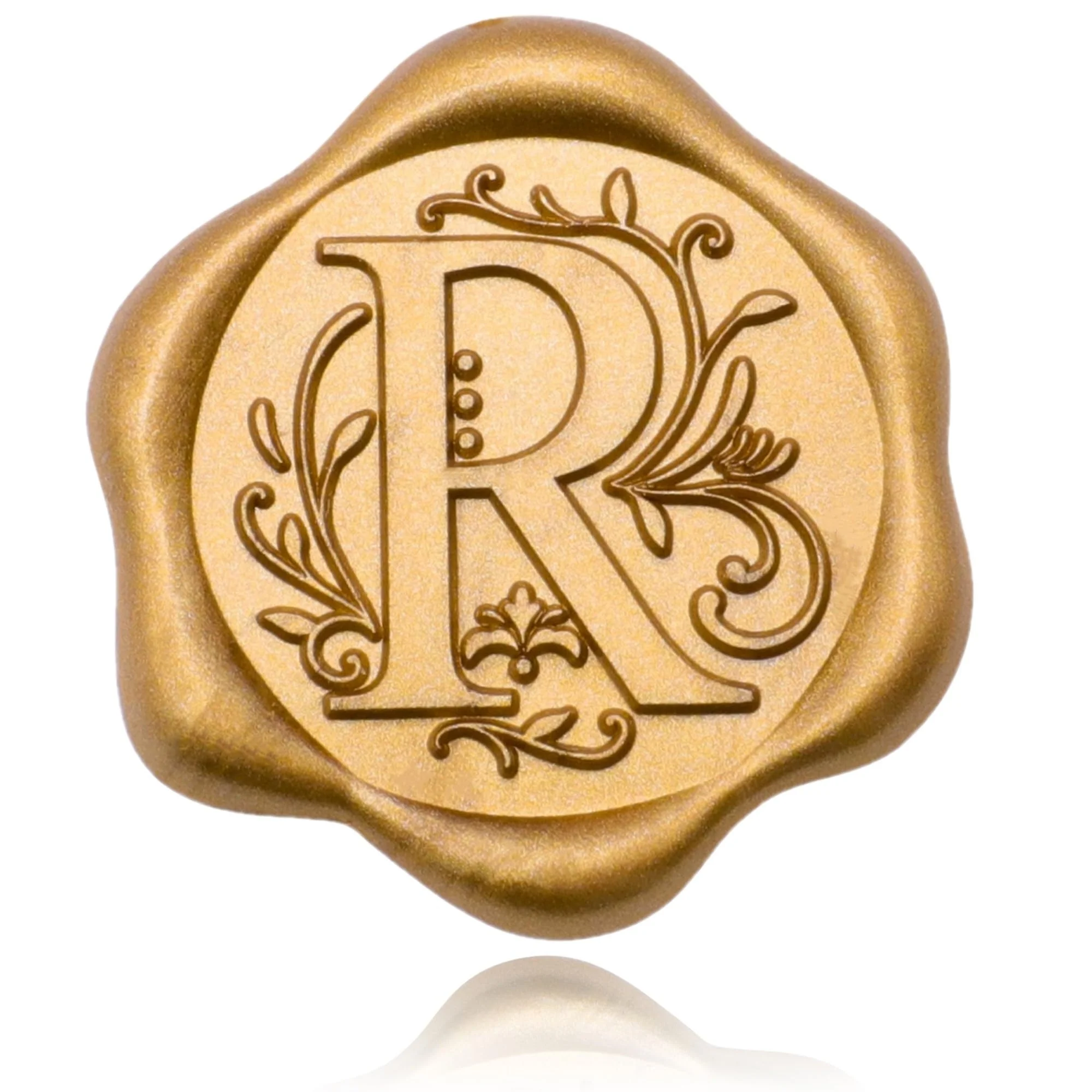 激安特価 Custom 3D Embossed Logo Wax Stamp - Gold Sealing Sticker アート・デザイン・音楽