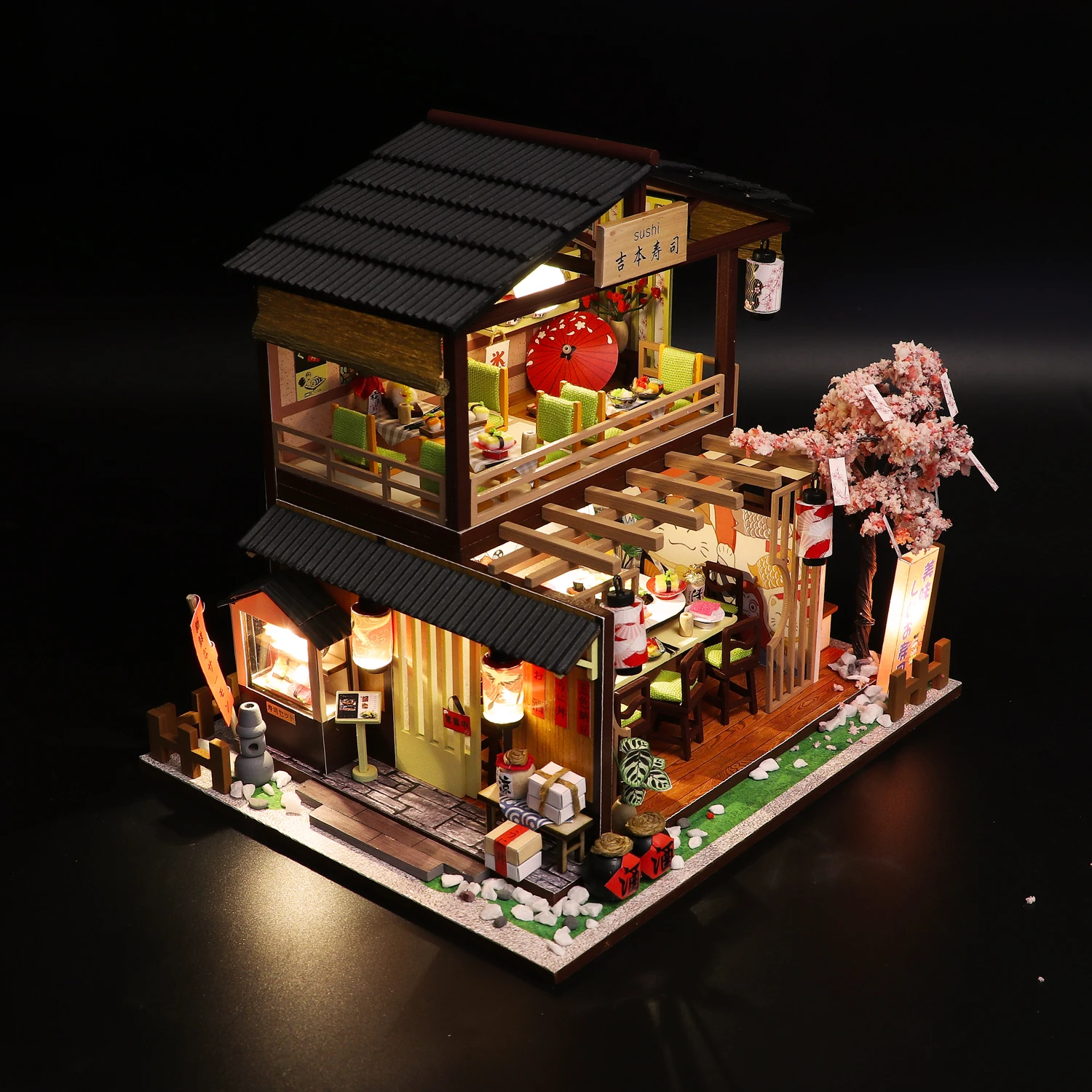 ホンダ M2011 ギボン寿司ドールハウス DIY ミニチュアハウスキット ホンダ M2011 ギボン寿司ドールハウス DIY ミニチュアハウスキット
