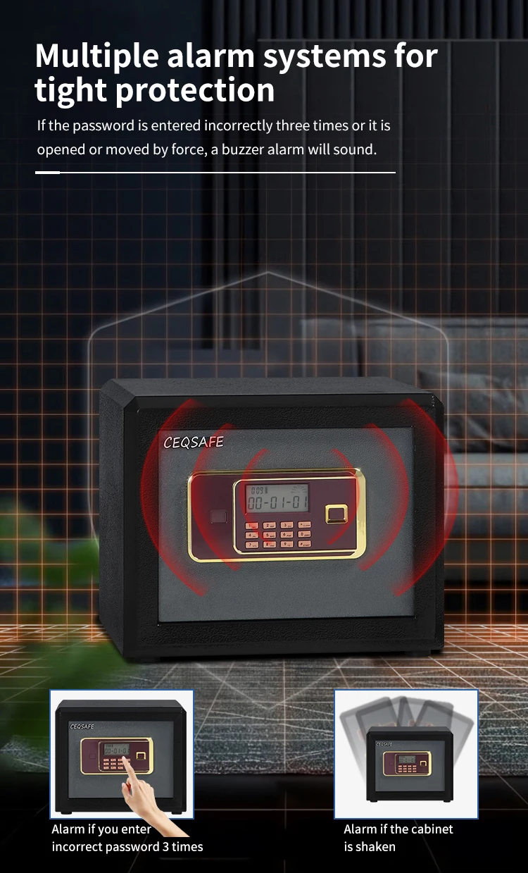 CEQSAFE American Small Size Digital Keypad Safety Fireproof Resistant Safe Box supplier