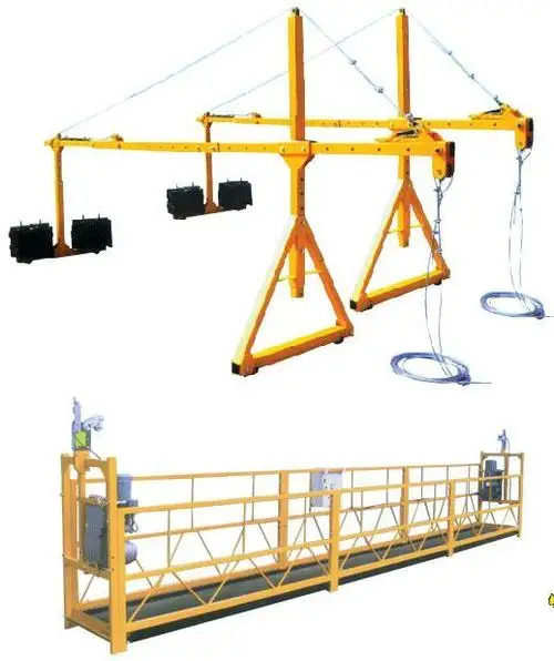 Zlp630 wire rope hoisting electric cable suspended platform