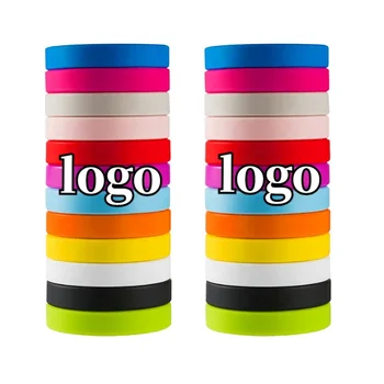 Eco-friendly Rubber Bracelet Events Blank Plain Silicone Wristbands Custom Logo For Sport