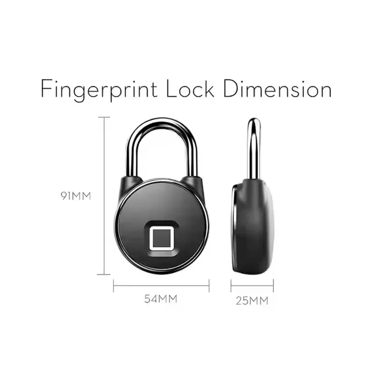 TUYA Wholesale Security Code Smart Lock Remote Control Biometric  Container Padlock With Fingerprint Padlock