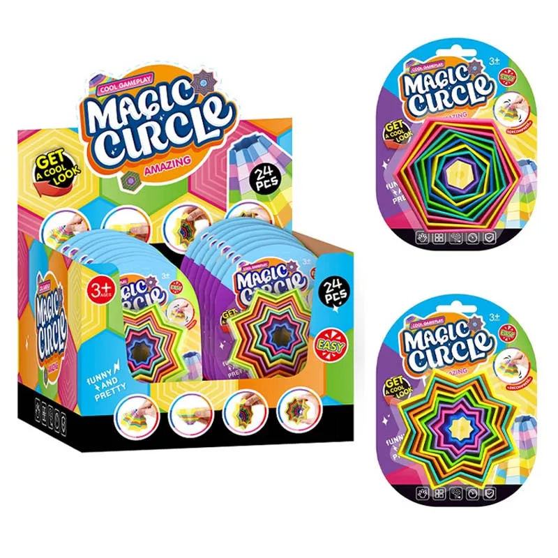 Magic Circle 3D Colorful Educational Stacked Toys for Relaxation
