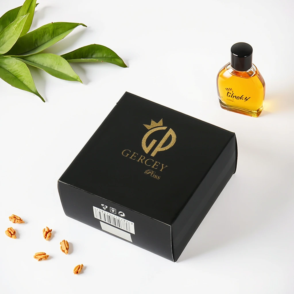 Jinayon Custom Luxury Soft Perfume Box Special Black Paper with Hot Stamping Logo Printing for Perfume Bottle Packaging